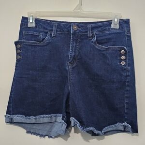 Signature | Studio - Women's Denim Shorts - Frayed Hem - Size 12